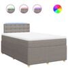 vidaXL Boxspring posteľ s matracom sivohned&aacute; 120x190 cm l&aacute;tka