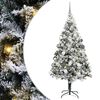 vidaXL Umel&yacute; vianočn&yacute; stromček Biela 180 cm PVC a Oceľ a Plast