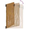 vidaXL Záhradná brána 85x125 cm, oceľ Corten, dizajn s trávou