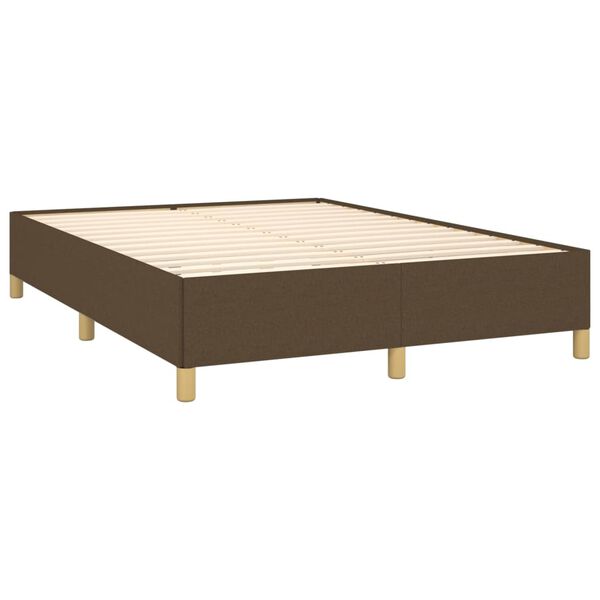 vidaXL Boxspring posteľ s matracom tmavohned&aacute; 140x200 cm l&aacute;tka