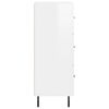 vidaXL Komoda lesklá biela 34,5x34x90 cm spracované drevo