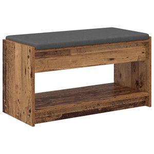 vidaXL Predsieňov&aacute; lavica s vank&uacute;&scaron;om Star&eacute; drevo 83 x 38 x 45 cm