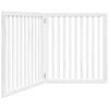 vidaXL Br&aacute;na pre psa skladacia 2 panely biela 160 cm topoľov&eacute; drevo