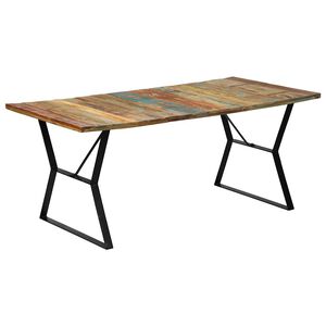 vidaXL Jed&aacute;lensk&yacute; st&ocirc;l 180x90x76 cm, recyklovan&yacute; mas&iacute;v