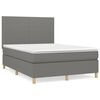 vidaXL Boxspring posteľ s matracom tmavosiv&aacute; 140x190 cm l&aacute;tka