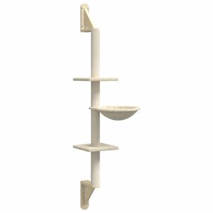 vidaXL N&aacute;stenn&eacute; &scaron;krabadlo pre mačky kr&eacute;mov&eacute; 142,5 cm