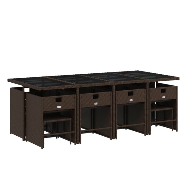 vidaXL 13-dielna z&aacute;hradn&aacute; jed&aacute;lensk&aacute; s&uacute;prava vank&uacute;&scaron;e hned&aacute; polyratan