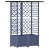 vidaXL Vyv&yacute;&scaron;en&yacute; z&aacute;hon s mriežkou a strechou Siv&aacute; 124 x 40 x 136 cm PP