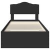 vidaXL R&aacute;m postele so z&aacute;suvkou Čierna 100 x 200 cm Kompozitn&eacute; drevo