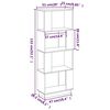vidaXL Knižnica/deliaca stena hnedá 51x25x132 cm masívna borovica
