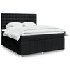 vidaXL Posteľn&yacute; r&aacute;m boxspring s matracom čierny 180x200 cm l&aacute;tka