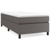 vidaXL Boxspring posteľ s matracom siv&aacute; 90x200 cm umel&aacute; koža