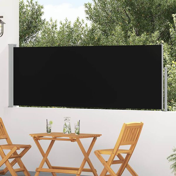 vidaXL Zaťahovacia bočn&aacute; mark&iacute;za na terasu 100x300 cm, čierna