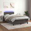 vidaXL Boxspring posteľ s matracom a LED, tmavosiv&aacute; 120x190 cm, zamat