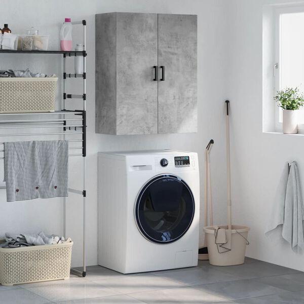 vidaXL Nástenná skrinka betónová sivá 69,5x34x90 cm