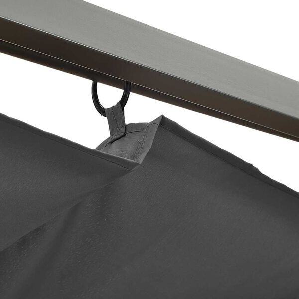 vidaXL Pergola so zaťahovacou strechou antracitov&aacute; 3x3 m oceľ 180 g/m&sup2;