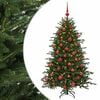 vidaXL Umel&yacute; vianočn&yacute; stromček s vianočn&yacute;mi guľami 120 cm 150 LED
