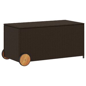 vidaXL Z&aacute;hradn&yacute; &uacute;ložn&yacute; box s kolieskami hned&yacute; 190 l polyratan