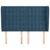 vidaXL Čelo postele so záhybmi tmavomodrá 147x23x118/128 cm zamat