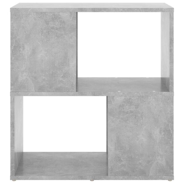 vidaXL Knižnica betónová sivá 60x24x63 cm drevotrieska