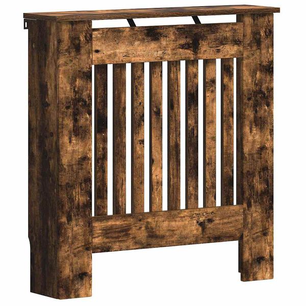 vidaXL Kryt radi&aacute;tora Dymov&aacute; dub 78 x 19 x 81,5 cm Kompozitn&eacute; drevo