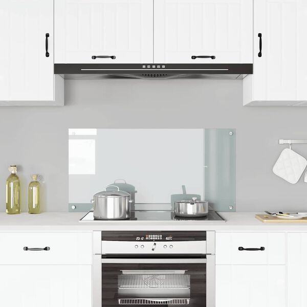 vidaXL Kuchynská zástena, priehľadná 100x50 cm, tvrdené sklo