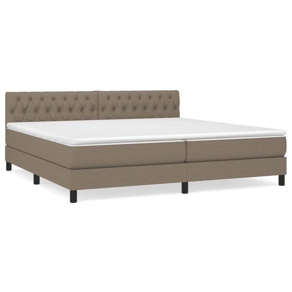 vidaXL Boxspring posteľ s matracom sivohned&yacute; 200x200 cm l&aacute;tka