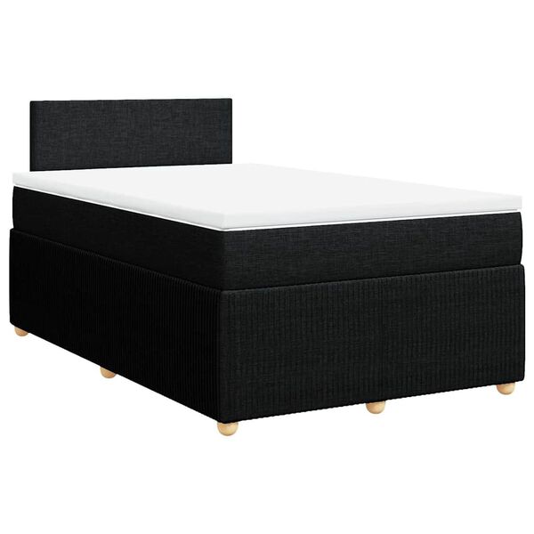 vidaXL Boxspring posteľ s matracom čierny 120x200 cm l&aacute;tka