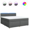 vidaXL Boxspring posteľ s matracom tmavosiv&aacute; 180x200 cm l&aacute;tka