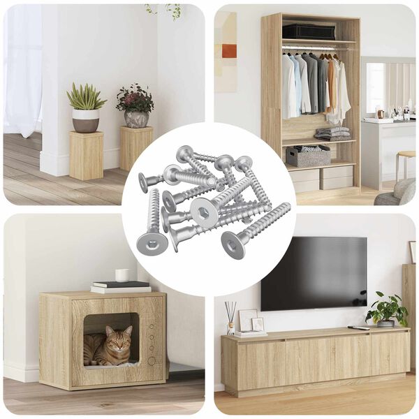 vidaXL Potvrden&eacute; skrutky 5000 pcs Strieborn&aacute; Kov