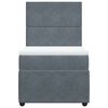 vidaXL Posteľn&yacute; r&aacute;m boxspring s matracom tmavosiv&yacute; 100x200 cm zamat