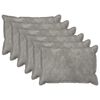 vidaXL Podložka 6 ks HOUTEN Svetlosiv&aacute; 40 x 60 cm Mikrovl&aacute;kno fleece