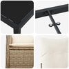 vidaXL Záhradný jedálenský set s vankúšom 7 pcs Béžová Poly ratan