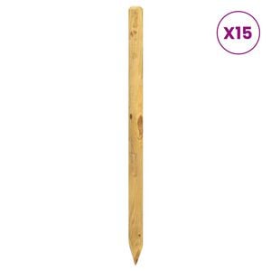 vidaXL Plotov&eacute; stĺpy 15 ks Zelen&aacute; 60 cm Borovicov&yacute; mas&iacute;v
