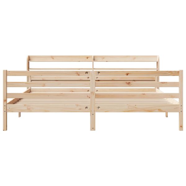 vidaXL Posteľn&yacute; r&aacute;m s čelom 200x200 cm mas&iacute;vna borovica
