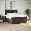 vidaXL Boxspring posteľ s matracom tmavohned&aacute; 200x200 cm l&aacute;tka