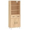 vidaXL Vysok&aacute; skrinka dub sonoma 69,5x34x180 cm spracovan&eacute; drevo