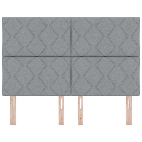 vidaXL Zadn&eacute; čelo s čelnou doskou Svetlosiv&aacute; 160 cm Umel&aacute; koža