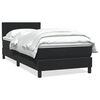vidaXL Posteľn&yacute; r&aacute;m boxspring s matracom čierny 90x220 cm zamat
