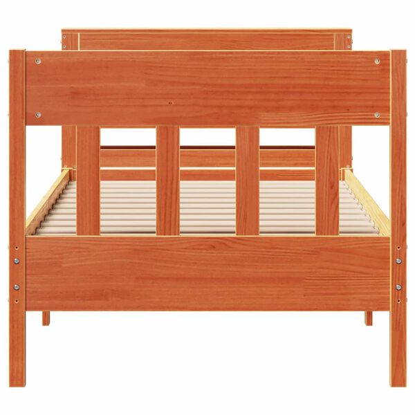 vidaXL Posteľ bez matraca voskovo hnedá 90x190cm masívna borovica