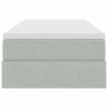vidaXL Postel s &uacute;ložn&yacute;m prostorem a matrac&iacute; Svetlosiv&aacute; 90 x 200 cm