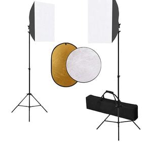 vidaXL Fotografick&eacute; vybavenie so softboxami a reflektorom