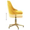 vidaXL Otočn&eacute; jed&aacute;lensk&eacute; stoličky 6 ks žlt&eacute; zamatov&eacute;