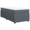 vidaXL Posteľn&yacute; r&aacute;m boxspring s matracom tmavosiv&yacute; 80x200 cm zamat