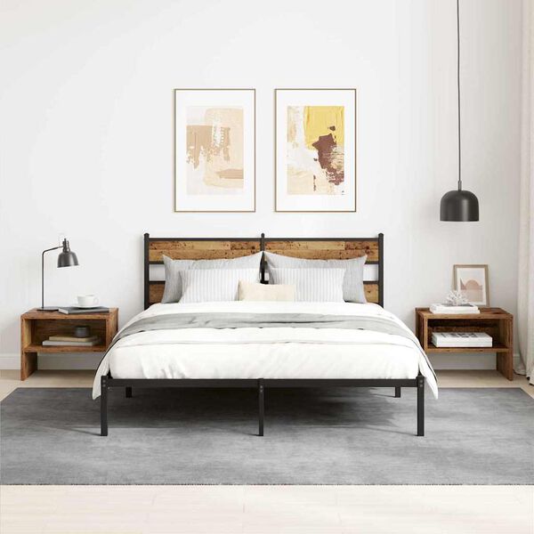 vidaXL Nočn&yacute; stol&iacute;k Star&eacute; drevo 40 x 40 x 30 cm Kompozitn&eacute; drevo