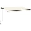 vidaXL Automatick&aacute; mark&iacute;za, LED a senzor vetra 450x350 cm, kr&eacute;mov&aacute;