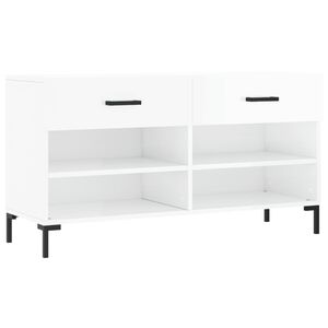 vidaXL Lavička na top&aacute;nky, leskl&aacute; biela 102x35x55 cm, kompozitn&eacute; drevo