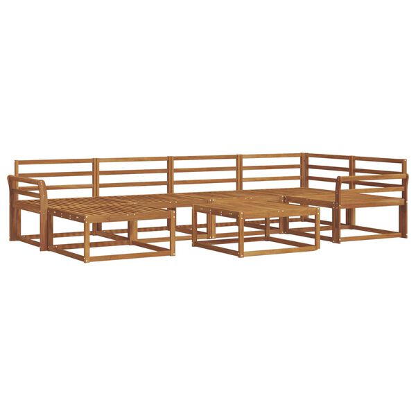 vidaXL Z&aacute;hradn&aacute; s&uacute;prava gaučov 7 pcs Pr&iacute;rodn&aacute; Pevn&eacute; ak&aacute;ciov&eacute; drevo