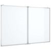 vidaXL Magnetick&aacute; biela tabuľa skladacia 120x80x1,7 cm hlin&iacute;k
