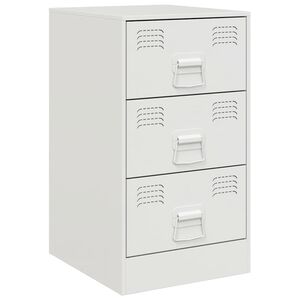 vidaXL Nočn&yacute; stol&iacute;k biely 34,5x39x62 cm oceľ